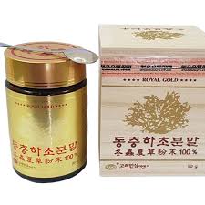 Bột đông trùng hạ thảo Hàn Quốc nguyên chất 100% hộp 1 lọ x 90g