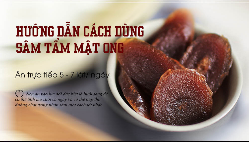 Hồng sâm thái lát tẩm mật ong có công dụng gì ? 2